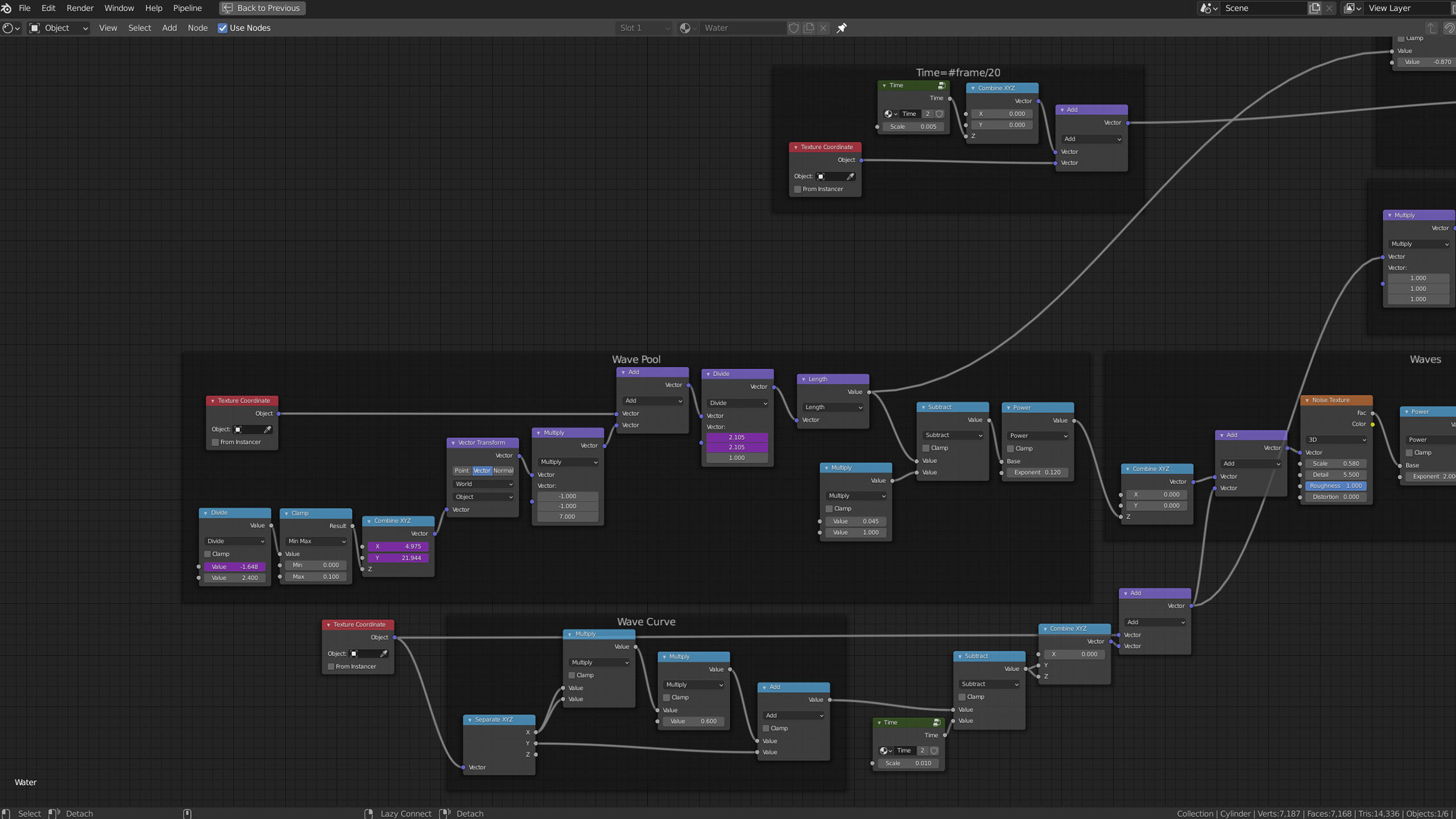 Node setup in Shader Editor