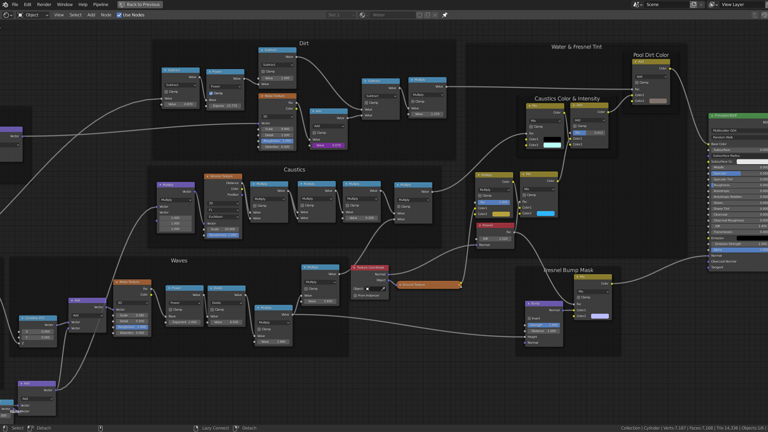 Node setup in Shader Editor