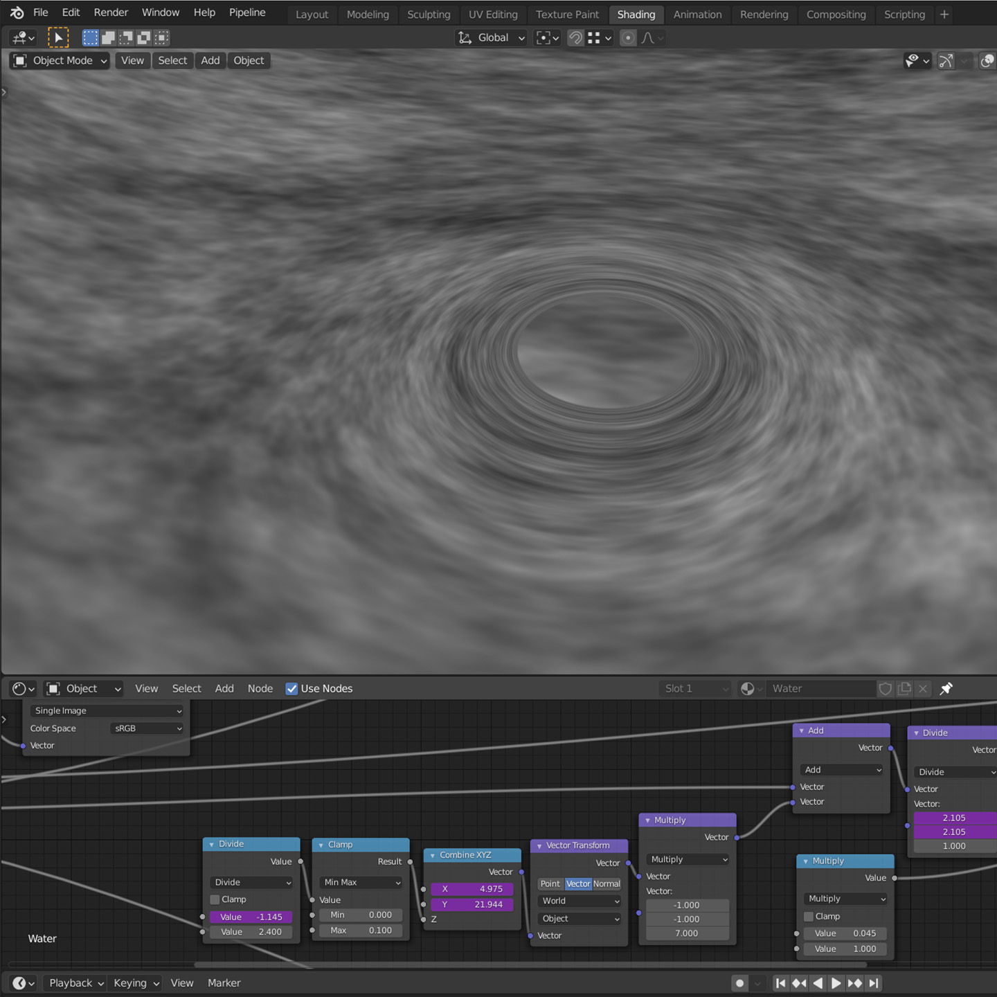 Node setup in Shader Graph