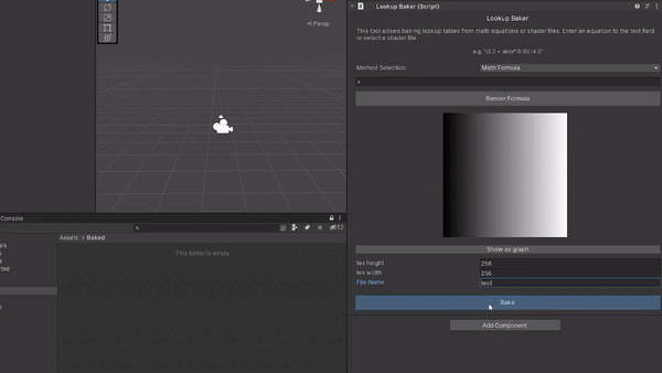 Lookup Baker Tool in Unity