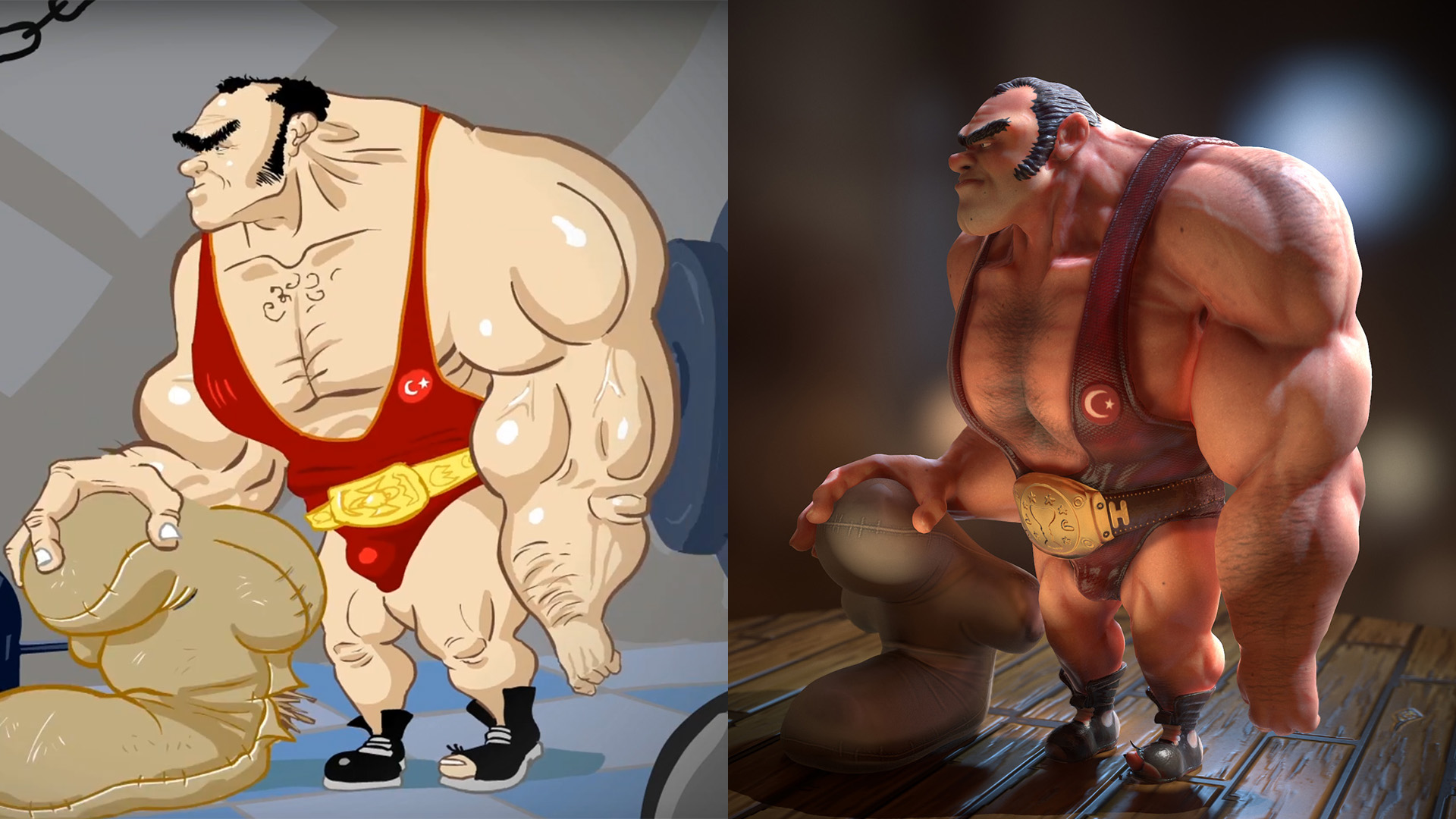 These muscles made me some real trouble while sculpting.