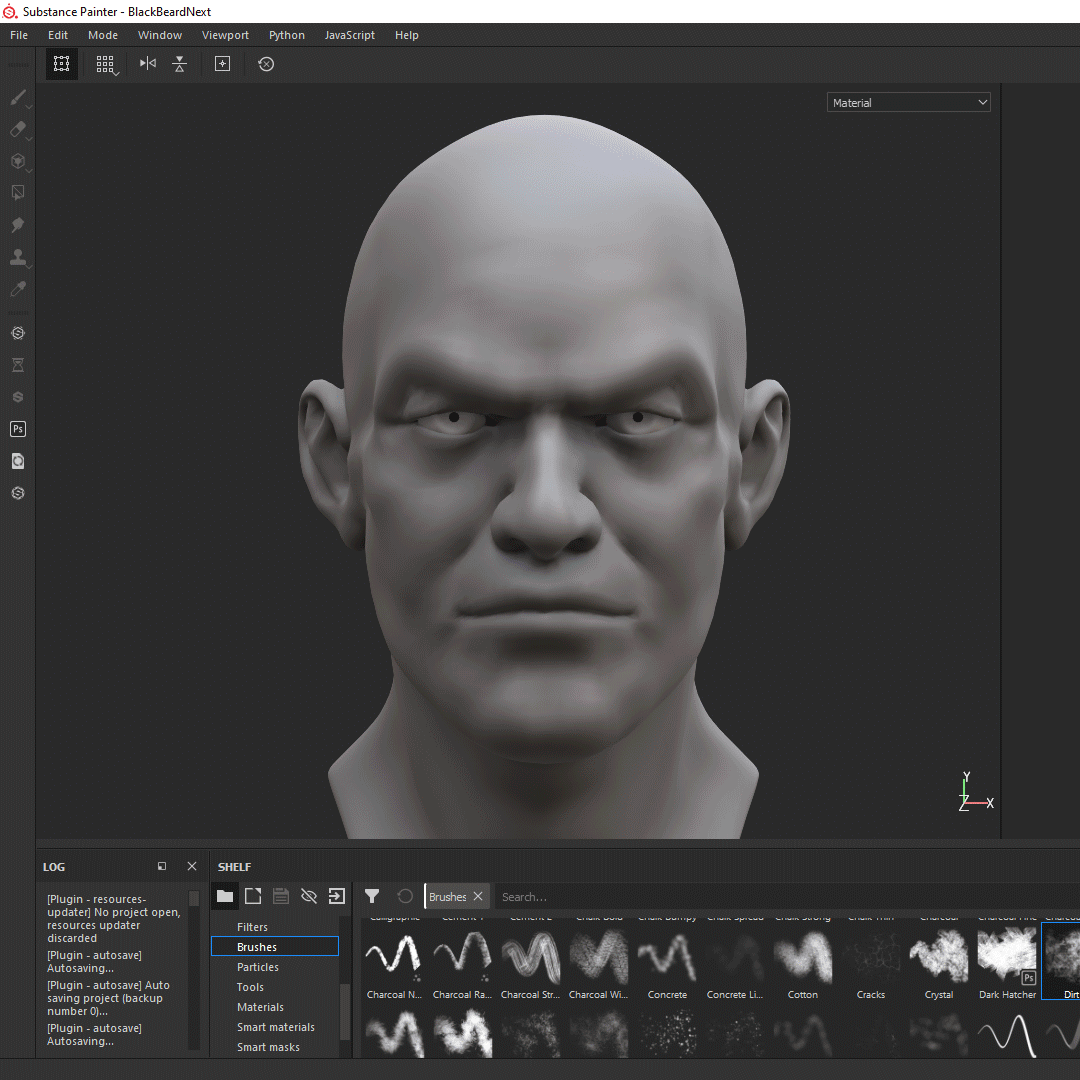 Painting process in Substance Painter