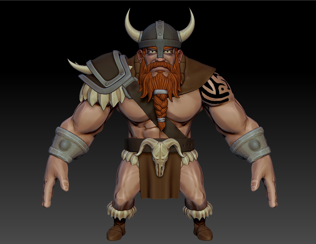 Zbrush, stylized figure to 3d print.